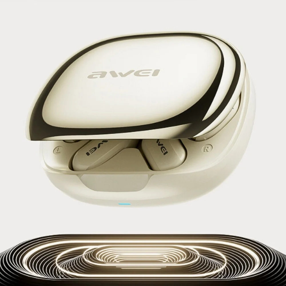 Imagem 4 de 5 do produto Fone de Ouvido Bluetooth TZ12 Esportivo Bateria até 8h  Bluetooth 6.0 Preto/Bege