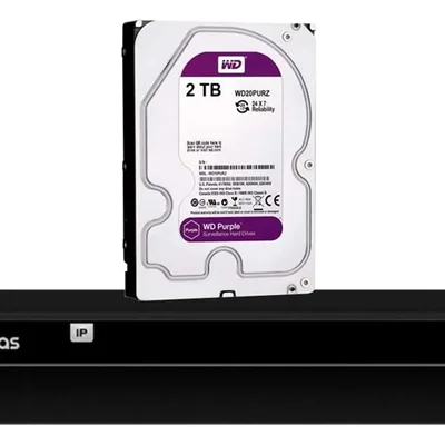 Gravador Ip Nvr 4 Canais Poe Nvd 1404 P + Hd 2 Tb Purple Intelbras