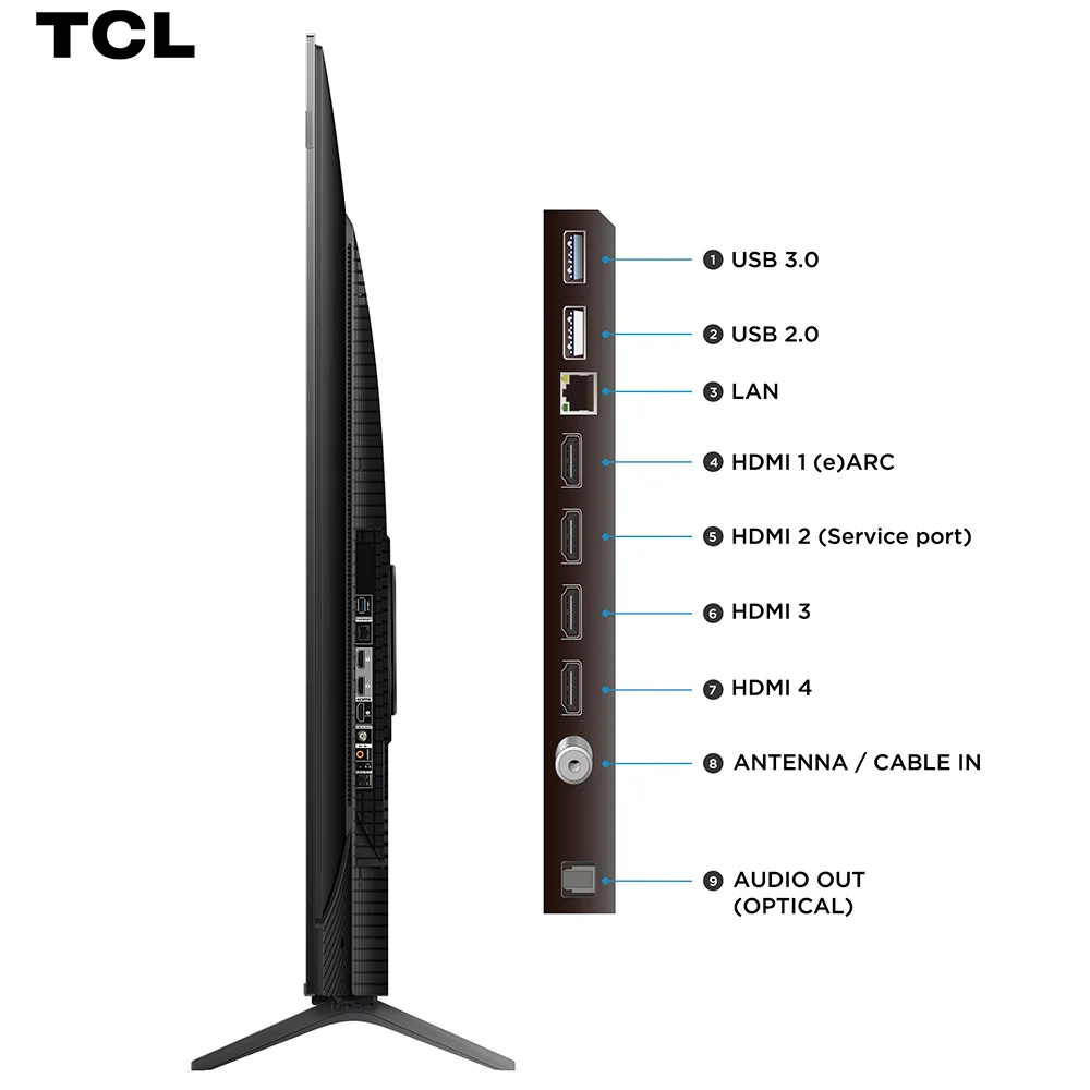 Smart TV TCL 65 Polegadas QLED 4K P8K WiFi Bluetooth Google TV 144Hz HDR10+ Dolby Atmos Vision 65P8K 8