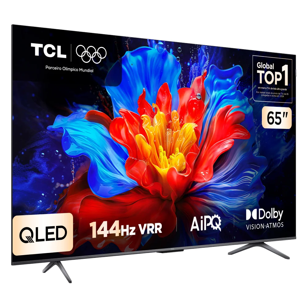 Imagem 2 de 5 do produto Smart TV TCL 65 Polegadas QLED 4K P8K WiFi Bluetooth Google TV 144Hz HDR10+ Dolby Atmos Vision 65P8K
