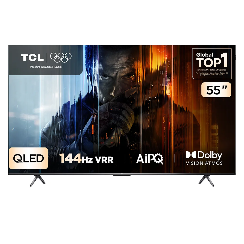 Smart TV TCL 55 Polegadas QLED 4K P8K WiFi Bluetooth Google TV 144Hz HDR10+ Dolby Atmos Vision 55P8K - view 6
