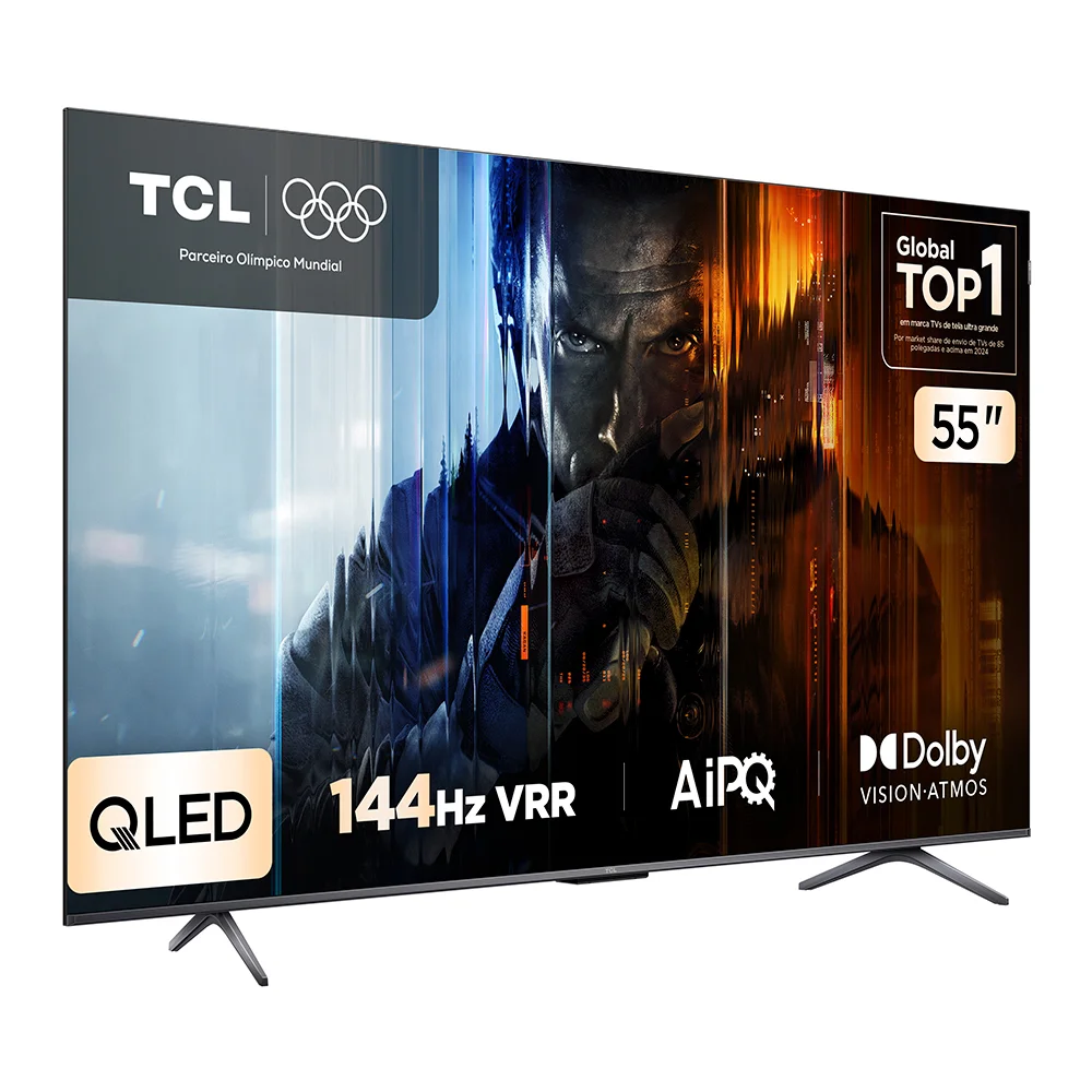 Smart TV TCL 55 Polegadas QLED 4K P8K WiFi Bluetooth Google TV 144Hz HDR10+ Dolby Atmos Vision 55P8K - view 7
