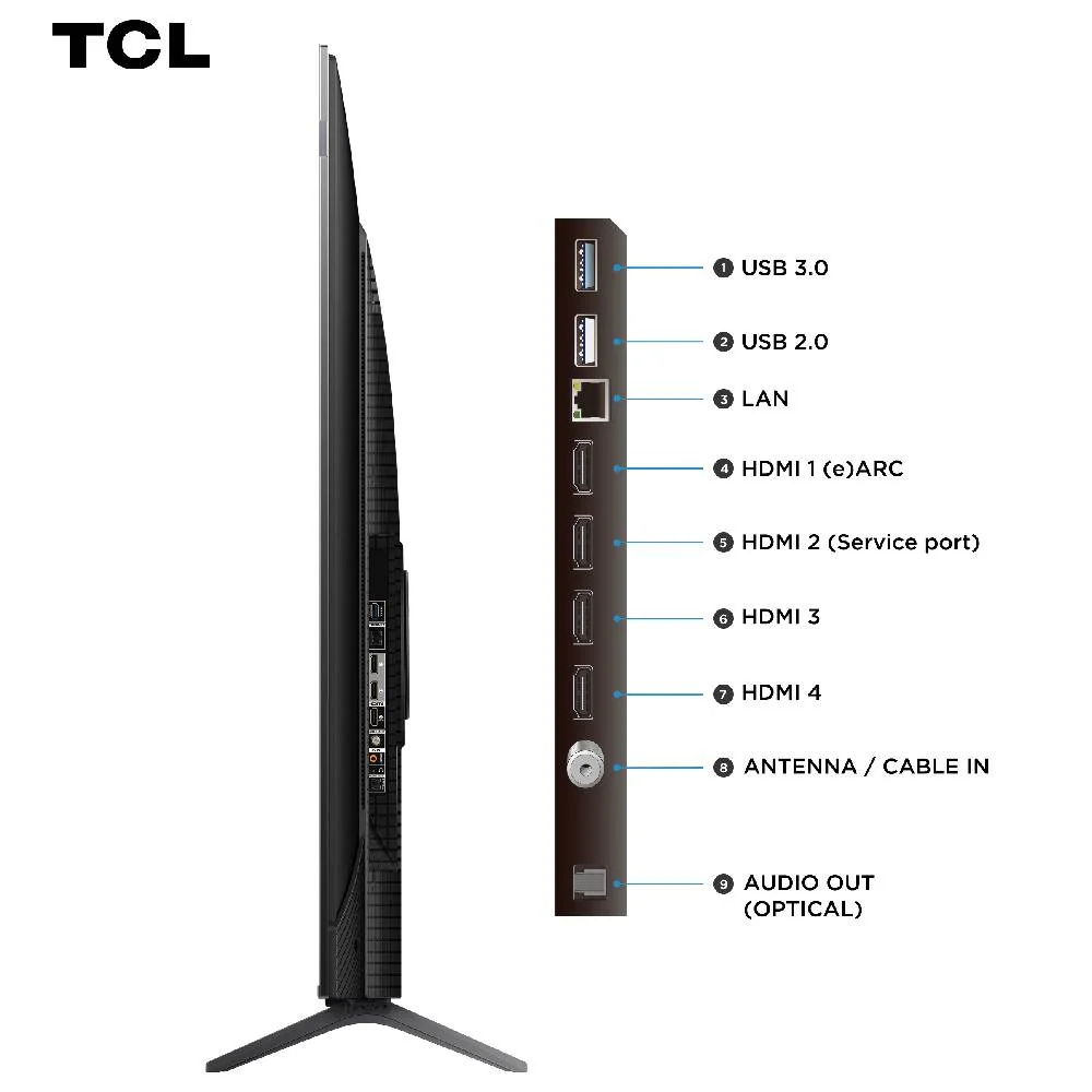 Smart TV TCL 55 Polegadas QLED 4K P8K WiFi Bluetooth Google TV 144Hz HDR10+ Dolby Atmos Vision 55P8K - view 9