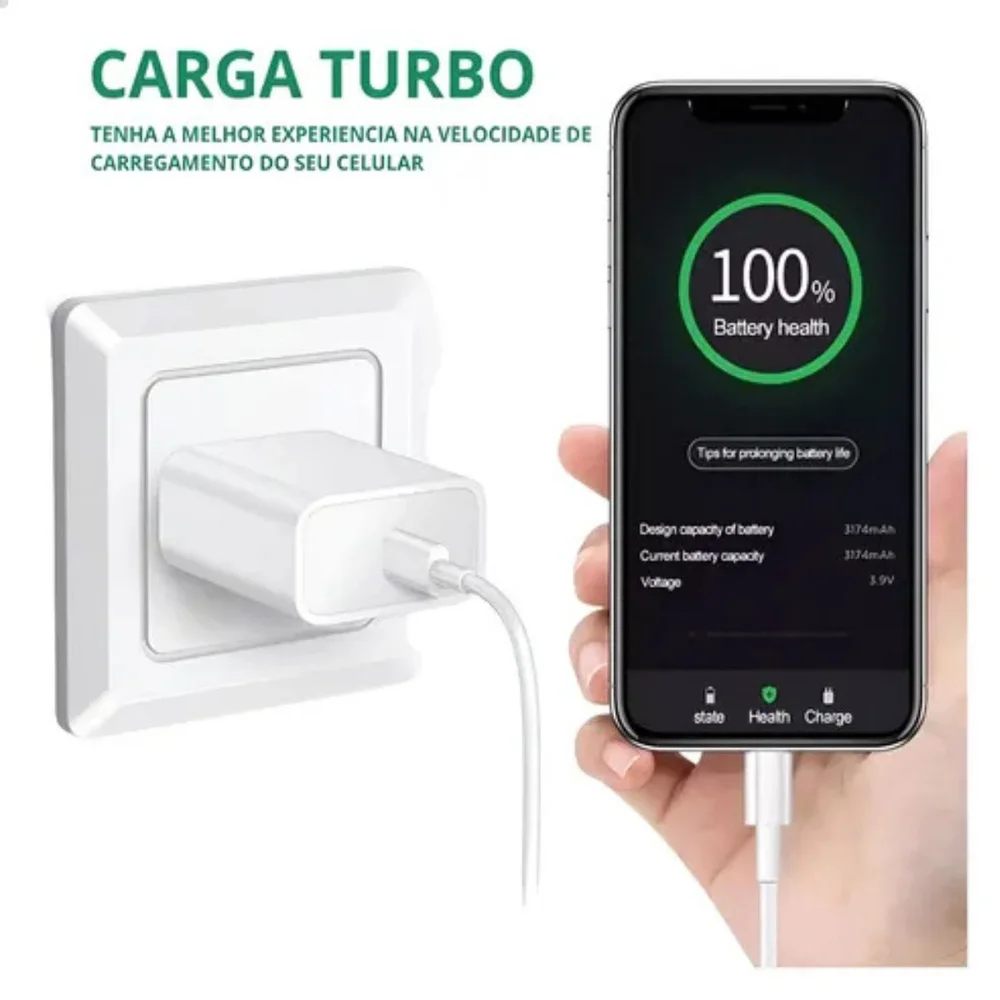Imagem 5 de 5 do produto Carregador De Tomada 20w Super Rápido Para Smartphone - Rápido, Universal