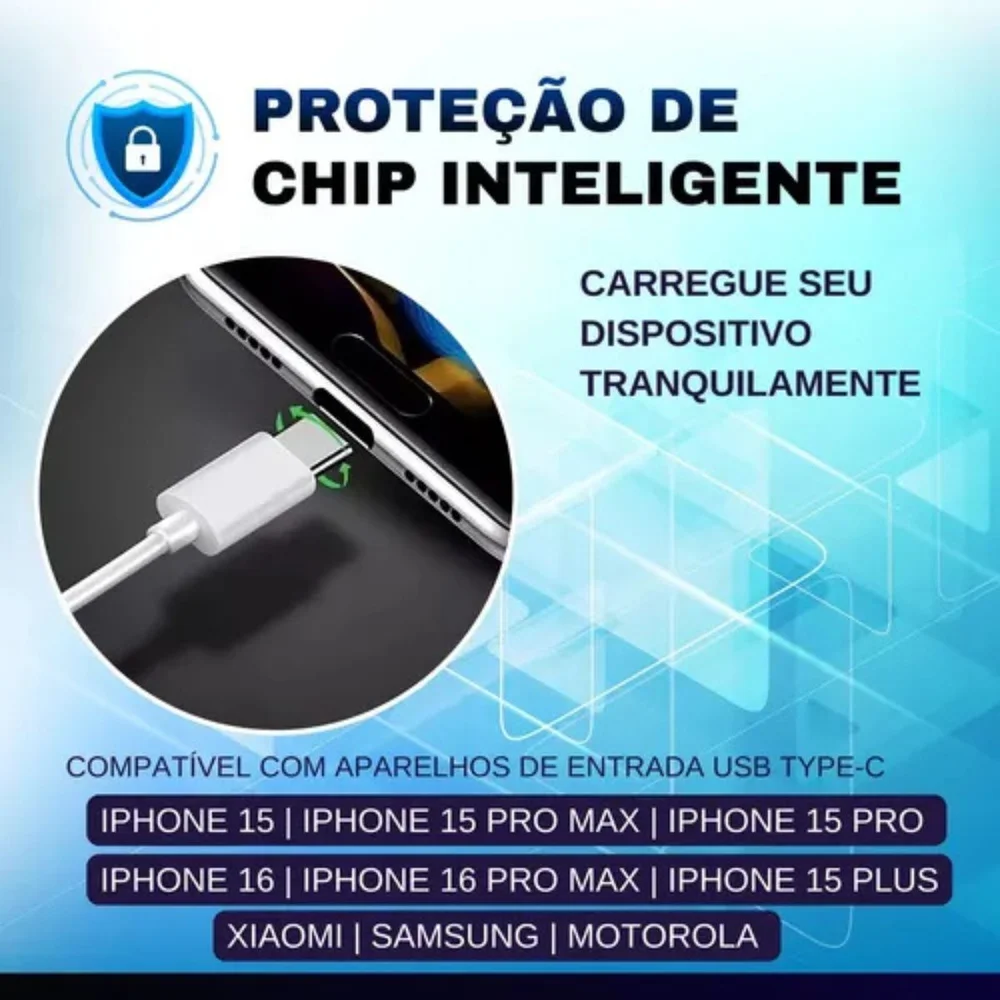 Imagem 5 de 5 do produto Carregador De Parede Ultra Rápido 20w Para Celular Potente E Rápido