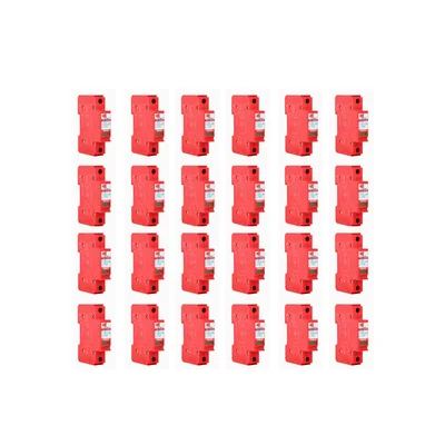 Kit 24 Un Dispositivo De Proteção Contra Raios Com Dps Front V 275v 20ka Vermelho