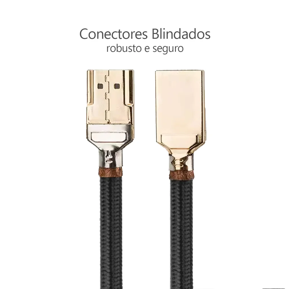 Imagem 2 de 5 do produto Cabo HDMI 2 Metros Uhdtv 8k 48GBps 3d Ready 144hz Em 4k Funcao Cec-arc