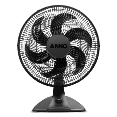 Ventilador De Mesa Arno 140w 40cm 6 Pás 3 Velocidades Preto Ve2e 110v