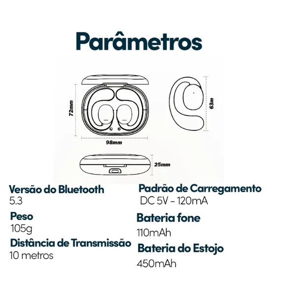 Imagem 4 de 4 do produto Fone De Ouvido Awei T80 Bluetooth | Estável, Leve E Microfone Nítido