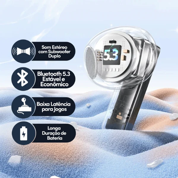 Imagem 3 de 4 do produto Fone Bluetooth Awei T87 Tws Auricular | Alta Fidelidade, Bateria Longa E Conforto