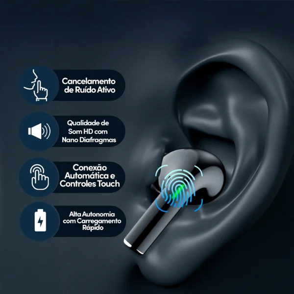 Imagem 2 de 3 do produto Fone Bluetooth Awei T29 Tws Intra-auricular | Ipx6, Microfone Nítido E Conforto Ergonômico