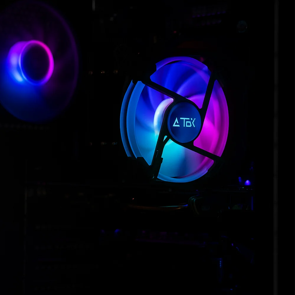 Imagem 2 de 5 do produto Ventoinha 120mm RGB Silenciosa 24dba Com 1200rpm Fluxo De Ar 41,3cfm E Longa Durabilidade