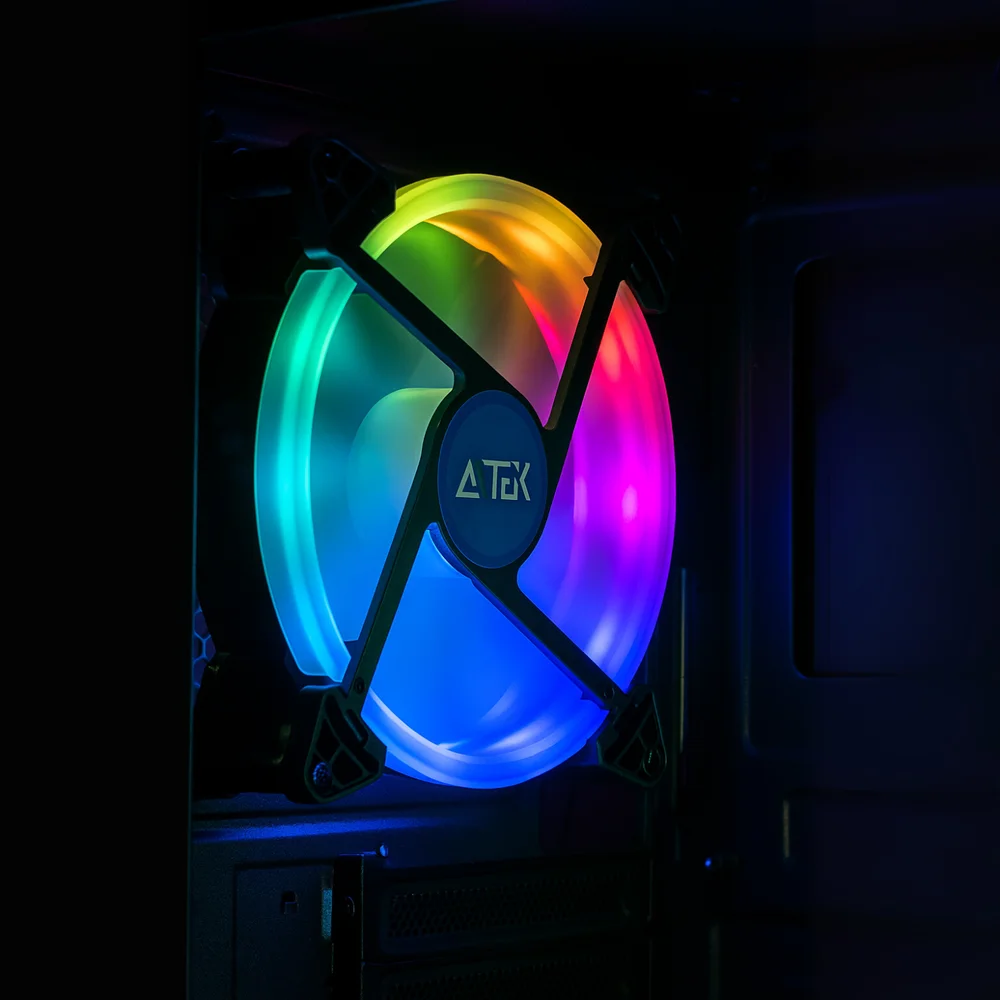 Imagem 3 de 5 do produto Ventoinha 120mm RGB Silenciosa 24dba Com 1200rpm Fluxo De Ar 41,3cfm E Longa Durabilidade