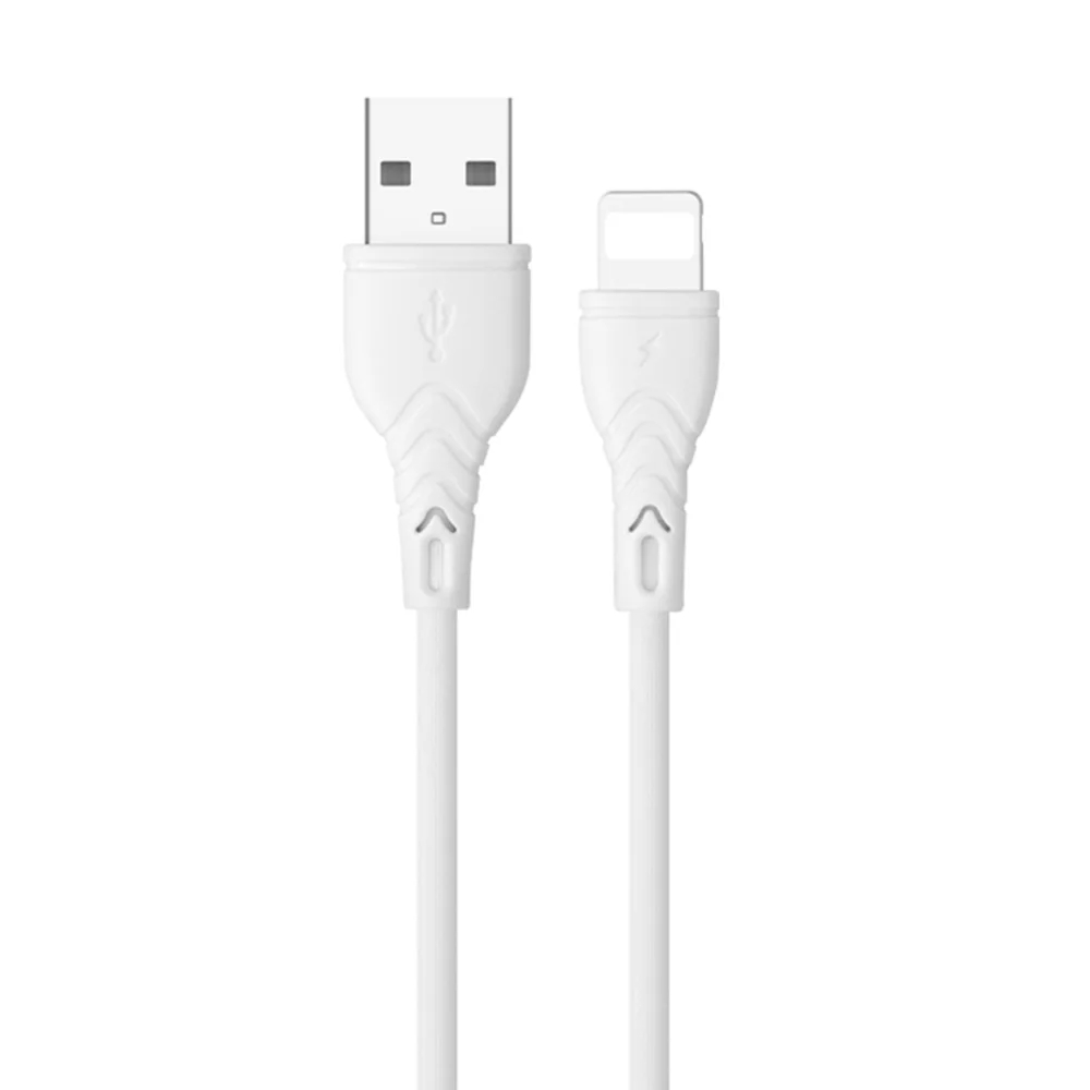Imagem 3 de 5 do produto Cabo Lightning Branco Usb A Reforçado Prático Com Garantia De Uso
