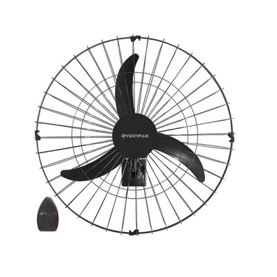 Ventilador Osc De Parede 60cm Preto Light 147w - 127v