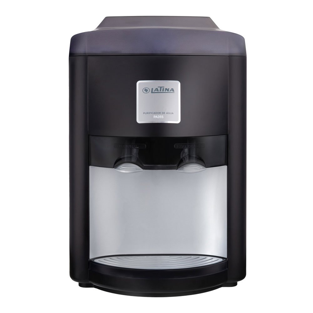 Purificador De Água Mineral Latina Preto C/ Prata 220v Pa355