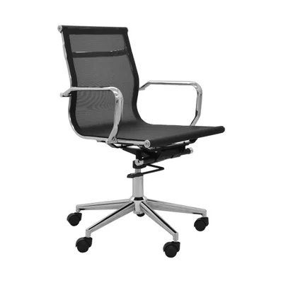 Cadeira De Escitório Secretária Office Servilha Preto