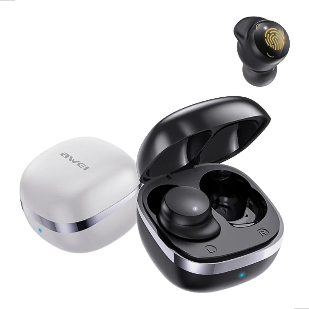Imagem 2 de 5 do produto Fone Bluetooth Awei Tp-71 Tws Intra-auricular | Design Esportivo, Cancelamento De Ruído E Bateria Duradoura