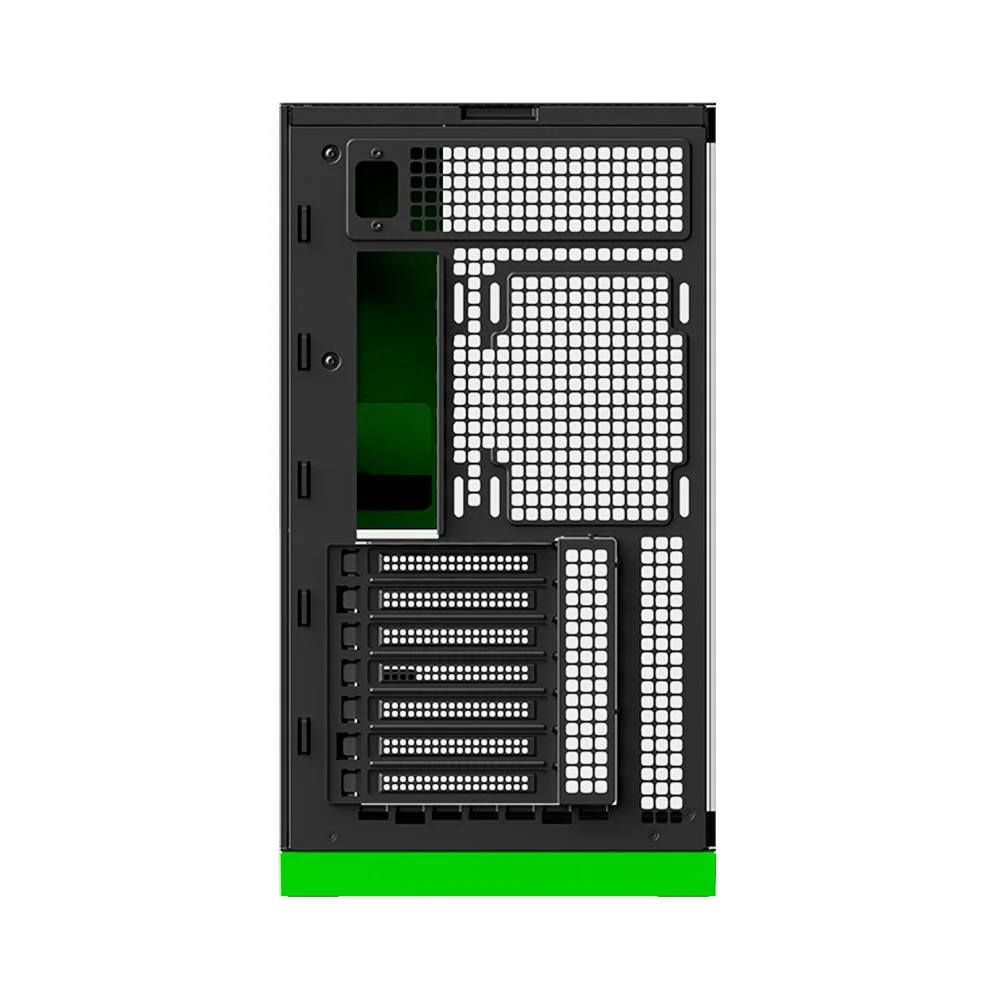 Gabinete Gamer Geometric Future Nvidia Style Edição Limitada Sem Fans Preto E Verde