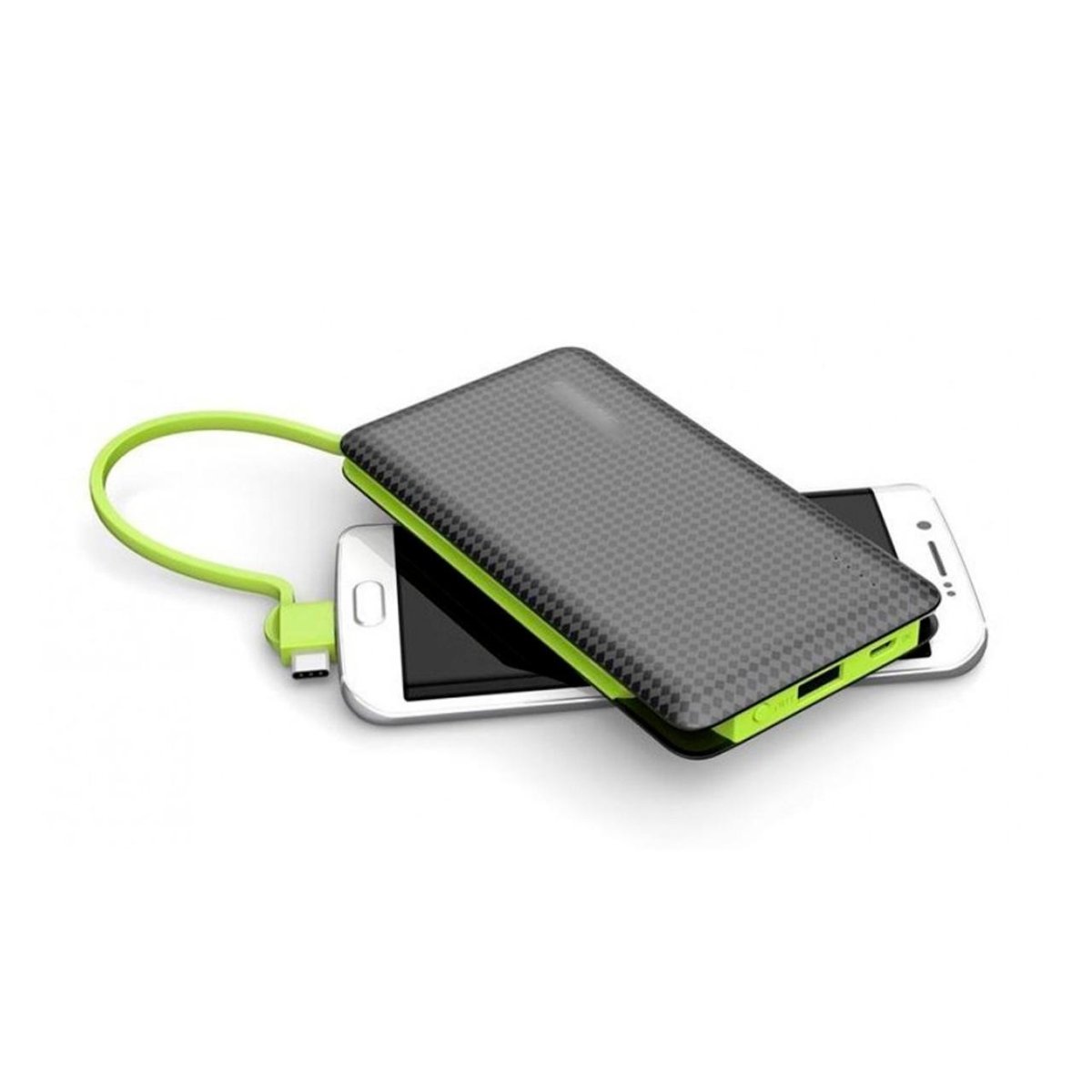 Carregador Portátil 20000mah Compatível, Entrada Lightning E C