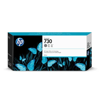 Cartucho De Tinta Hp 730 Cinza P2v72a | Plotter Hp T1600 T1700 | 300ml