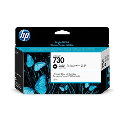 Cartucho De Tinta Hp 730 Photo Black P2v67a | Plotter Hp T1600 T1700 | 130ml