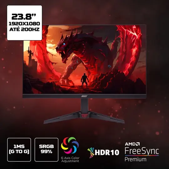 Monitor Gamer Acer Nitro 238 Vg240y X1biip Full