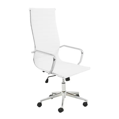 Cadeira Sevilha Eames Alta Pu Branco Base Cromada - 6752