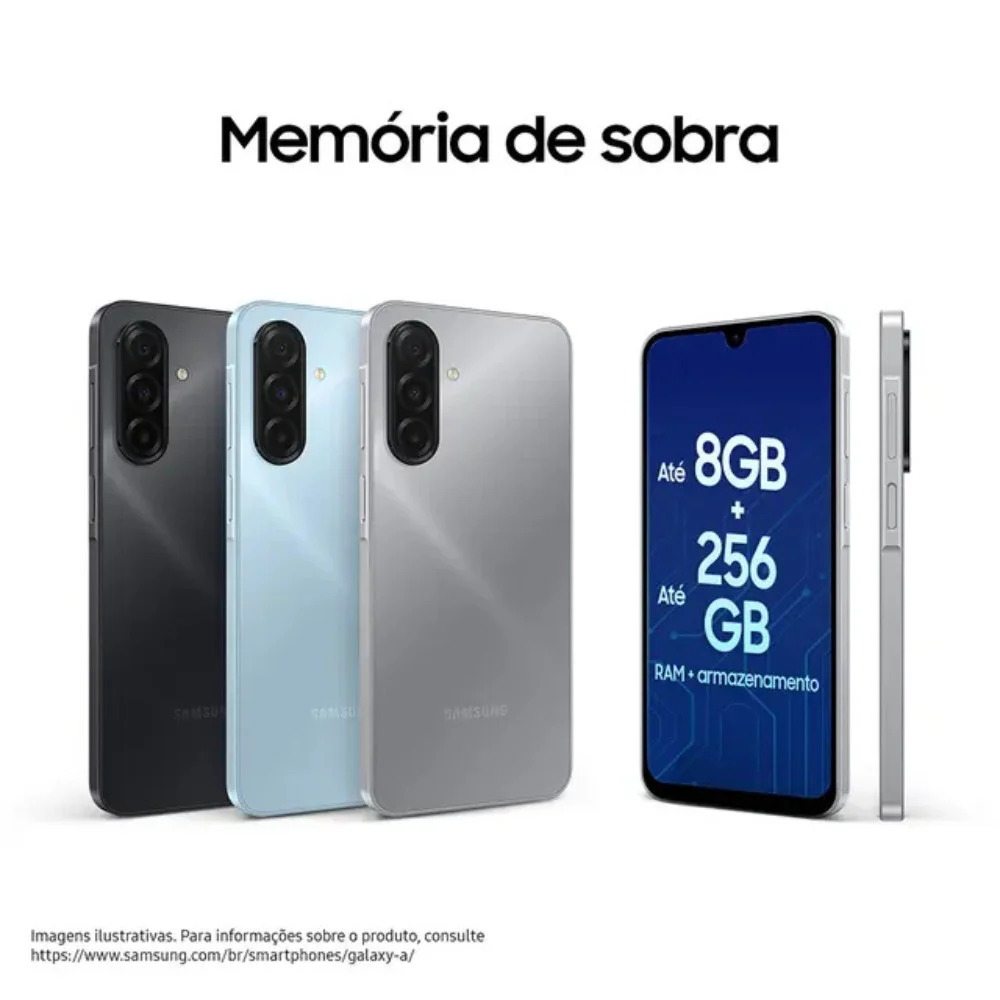 Smartphone Samsung Galaxy A17 256gb - Cinza, Ram 8GB, Tela 6.7”, Câmera Tripla 50mp + Selfie 13mp