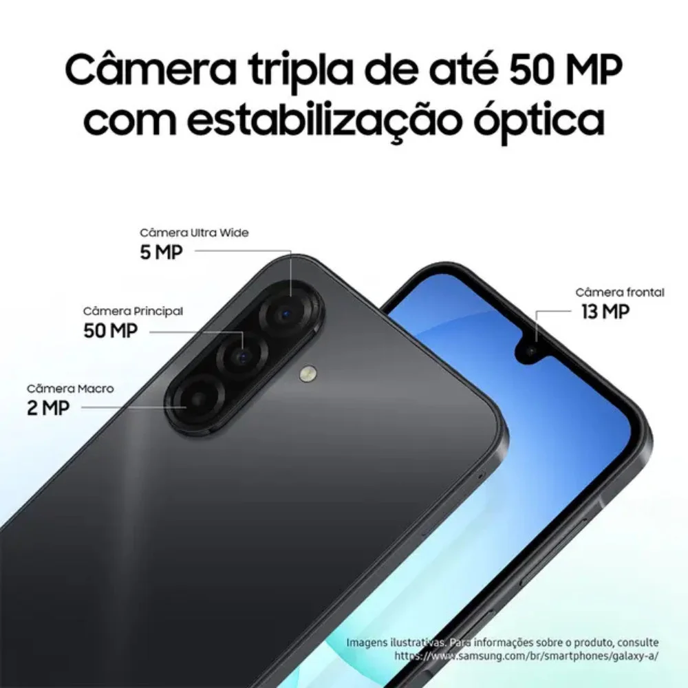 Smartphone Samsung Galaxy A17, 128 GB, RAM 4 GB, Câmera Tripla 50MP + Selfie 13MP, Tela 6.7", Azul... 7