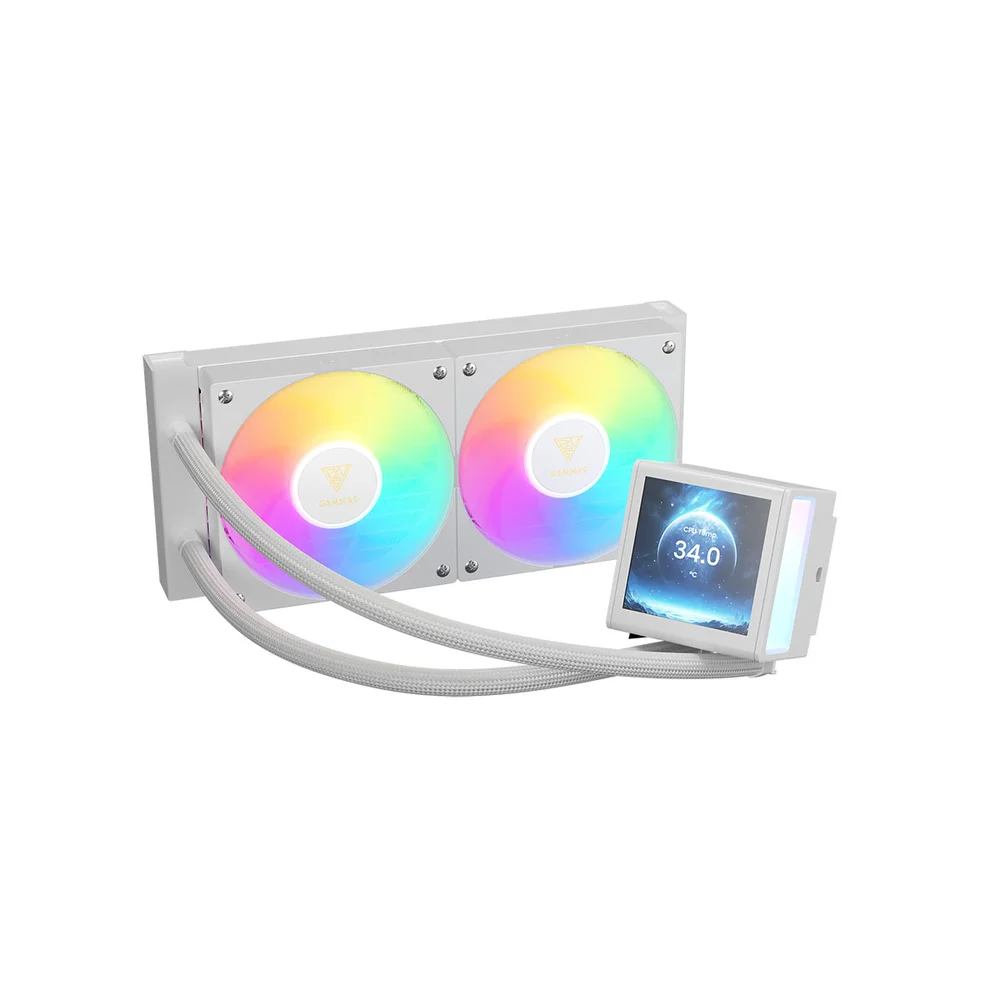Water Cooler Gamdias Chione P5 RGB 240mm Amd/intel P5-240 Wh Com Display Branco 5