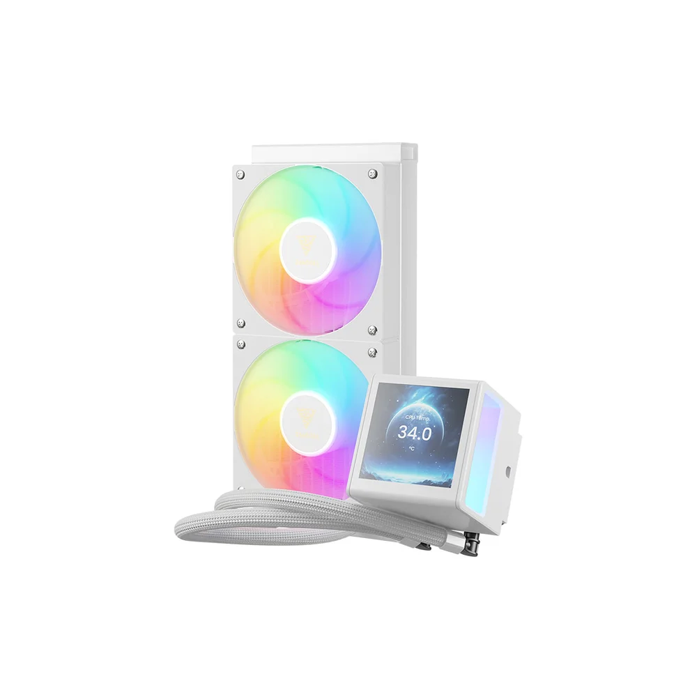 Water Cooler Gamdias Chione P5 RGB 240mm Amd/intel P5-240 Wh Com Display Branco 7