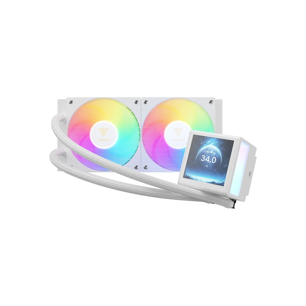 Water Cooler Gamdias Chione P5 RGB 240mm Amd/intel P5-240 Wh Com Display Branco 8