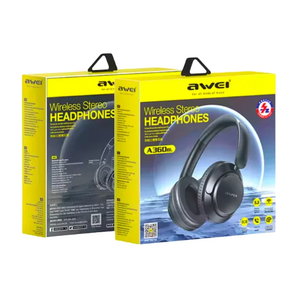 Imagem 2 de 2 do produto Headset Awei A360bl Bluetooth  Drivers 40mm Baixa Latência E Som Envolvente