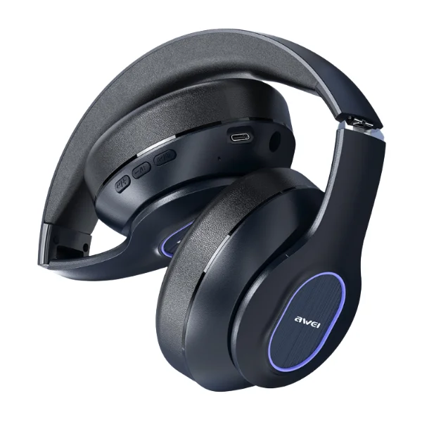 Imagem 2 de 2 do produto Headset Bluetooth Awei A100bl  Gamer Com LED Som Imersivo E 12h De Bateria