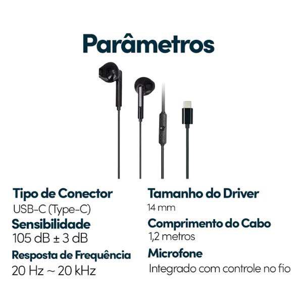 Imagem 3 de 3 do produto Fone De Ouvido Awei PC-7t Usb-c Som Nítido Microfone E Design Ergonômico