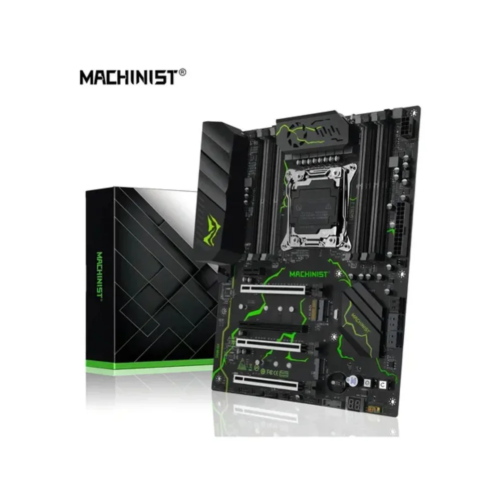 Imagem 3 de 5 do produto Placa Mae X99 Machinist Atx Mr9s Green Ddr4 Nvme Sata 8 Slot Verde-escuro