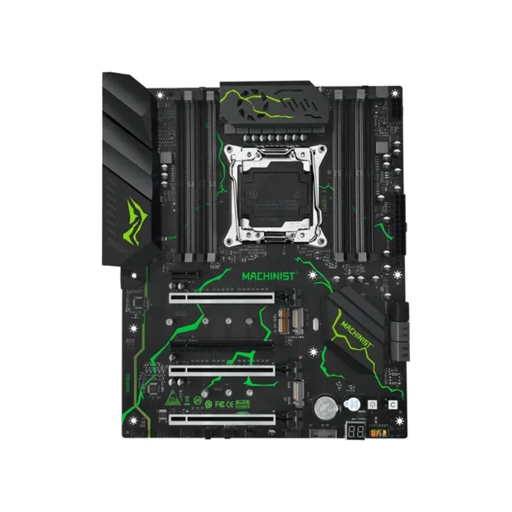 Imagem 5 de 5 do produto Placa Mae X99 Machinist Atx Mr9s Green Ddr4 Nvme Sata 8 Slot Verde-escuro