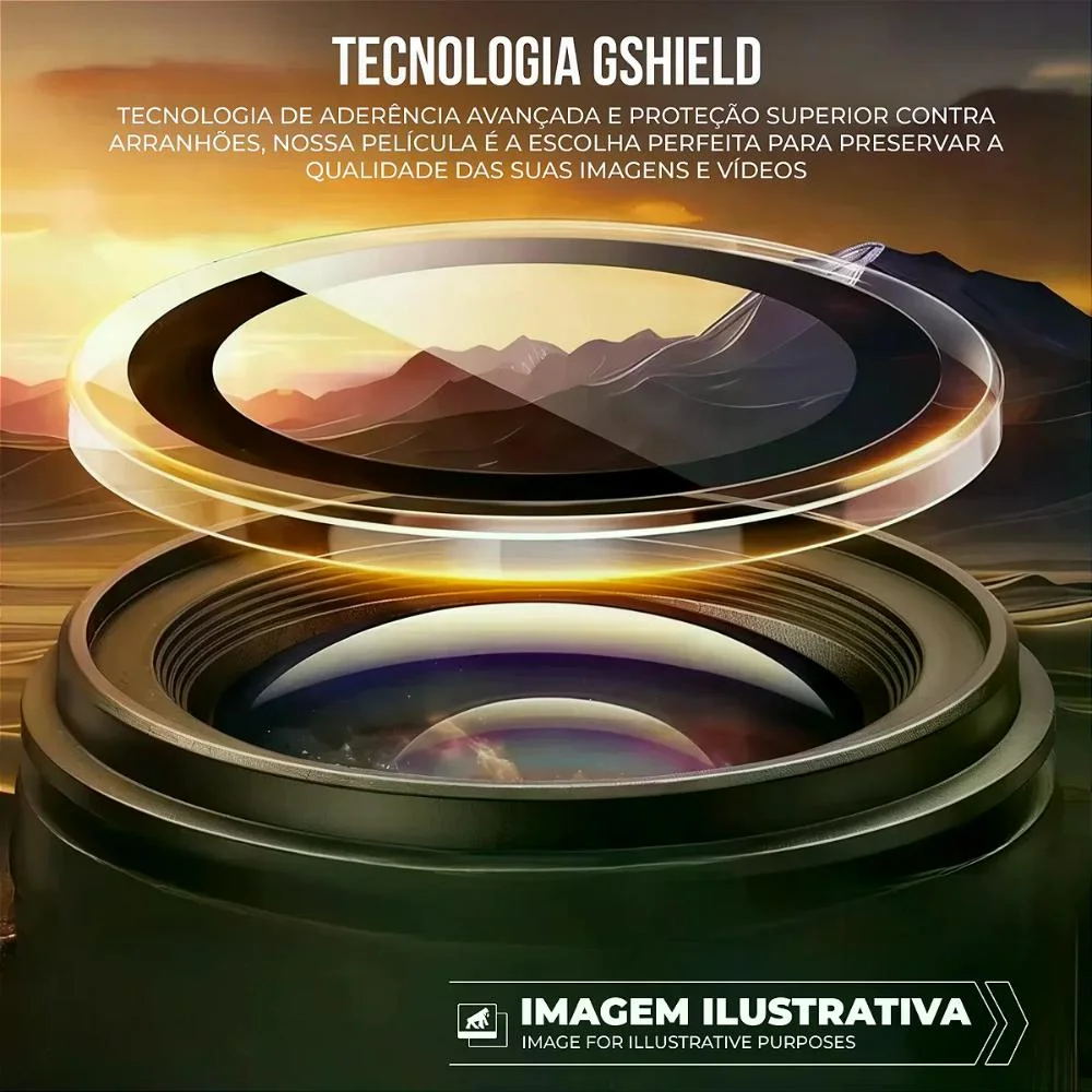 Imagem 2 de 5 do produto Protetor De Lente Para Iphone 17 Pro Max - Survivor - Transparente Com Molde Aplicador - Frame Para Câmera - Gshield