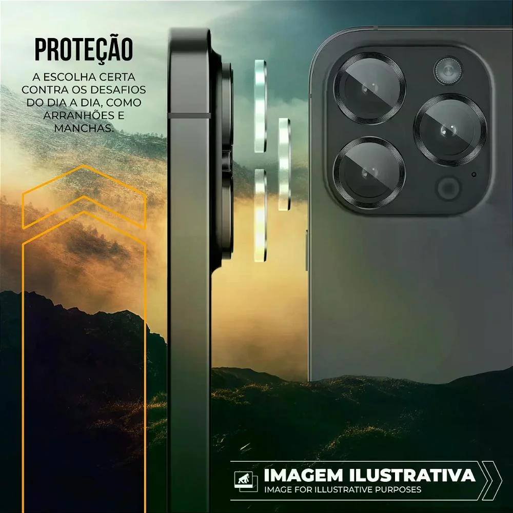 Imagem 5 de 5 do produto Protetor De Lente Para Iphone 17 Pro Max - Survivor - Transparente Com Molde Aplicador - Frame Para Câmera - Gshield