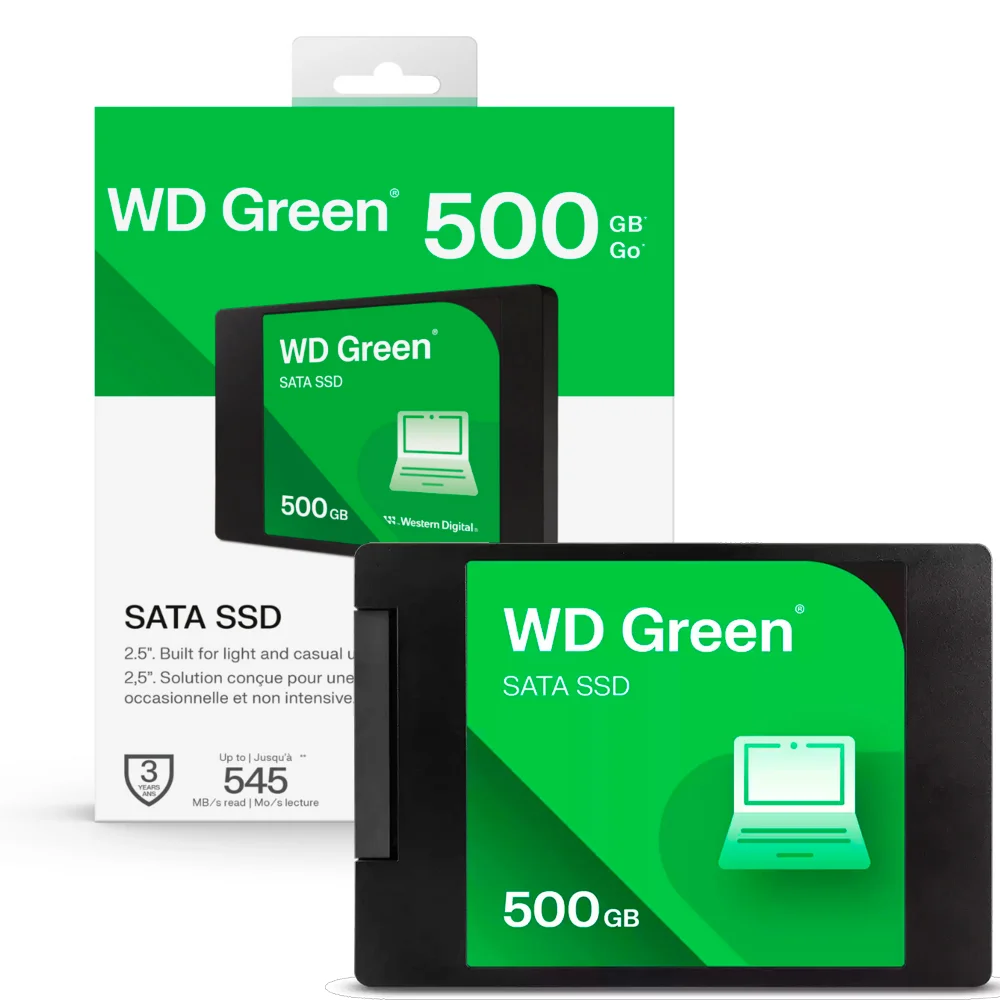 SSD Wd Green 500gb 2.5" Sata Iii 6gb/s, 7mm, Leitura Até 545mb/s, 3d Nand, Wds500g5g0a