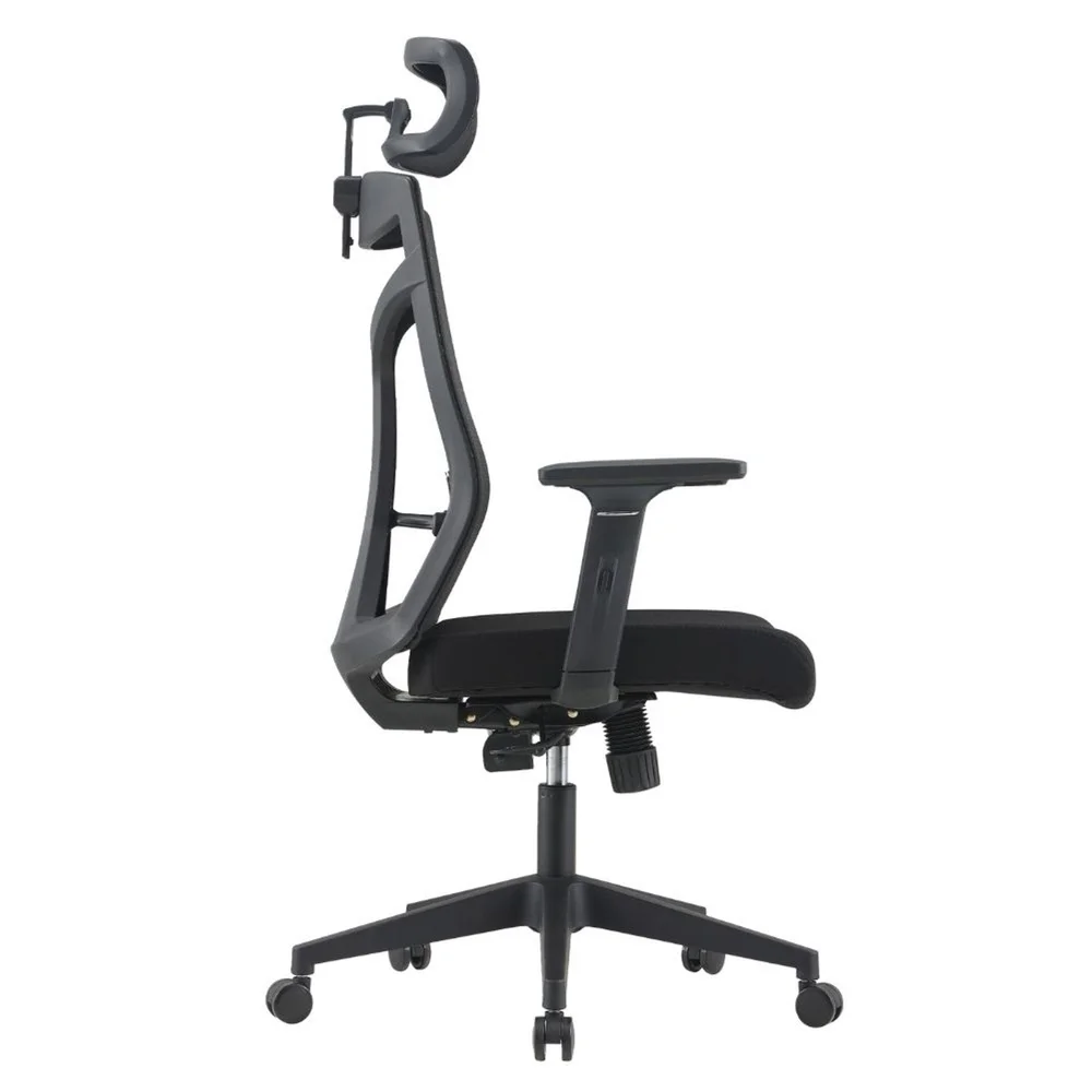 Imagem 2 de 5 do produto Cadeira Escritório Lugano Presidente Mesh Preta