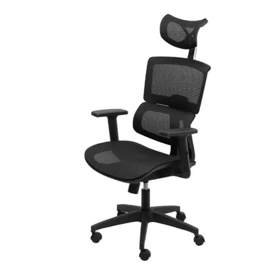 Cadeira Presidente Genebra Or Design Mesh Preta