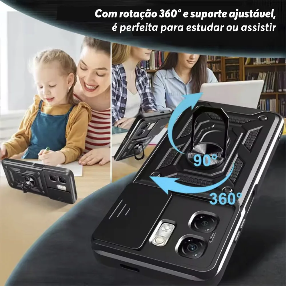 Imagem 3 de 5 do produto Capa Militar P/ Infinix Smart 9 Hd - Capinha Case Protetora Anti Impacto Queda Armadura Resistente