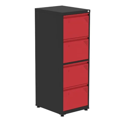 Arquivo Pandin 47cm Preto/vermelho C/ Chave