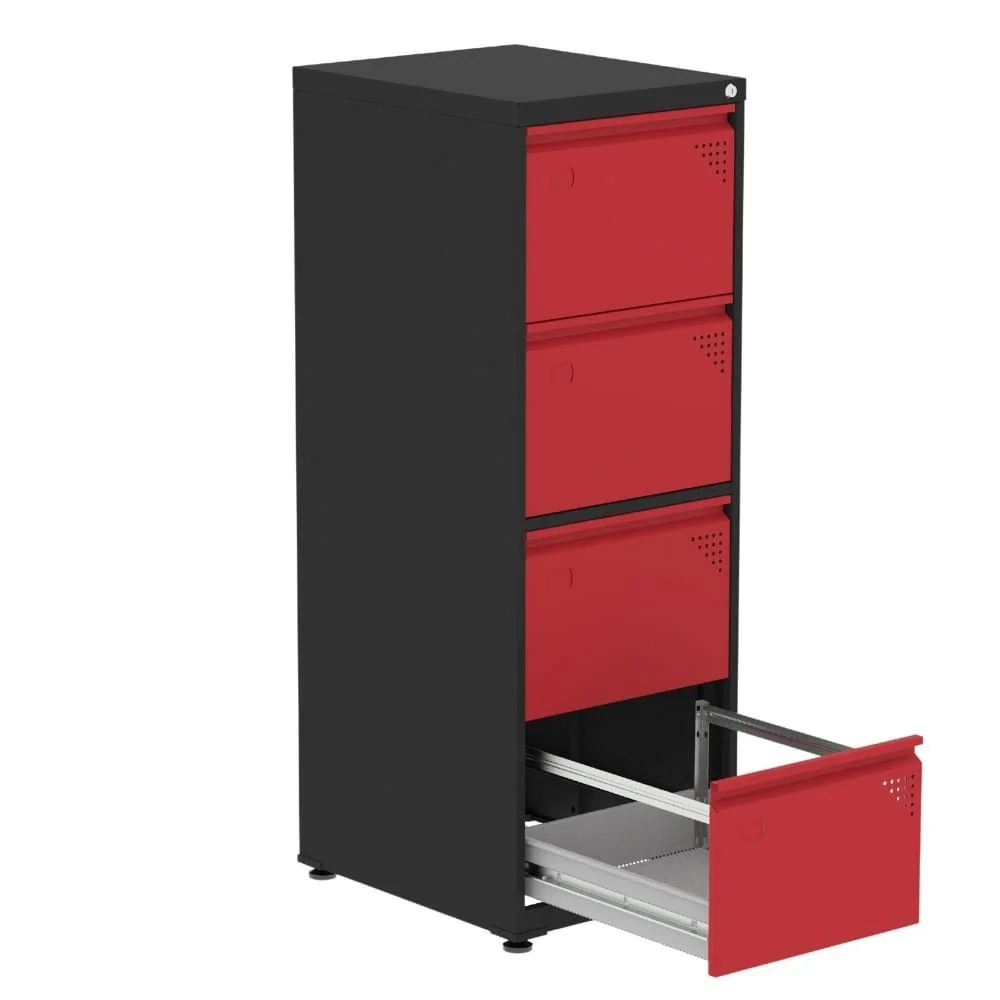 Imagem 3 de 5 do produto Arquivo Pandin 47cm Preto/vermelho C/ Chave