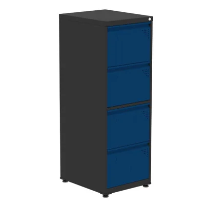 Arquivo Pandin 47cm Preto/azul C/ Chave