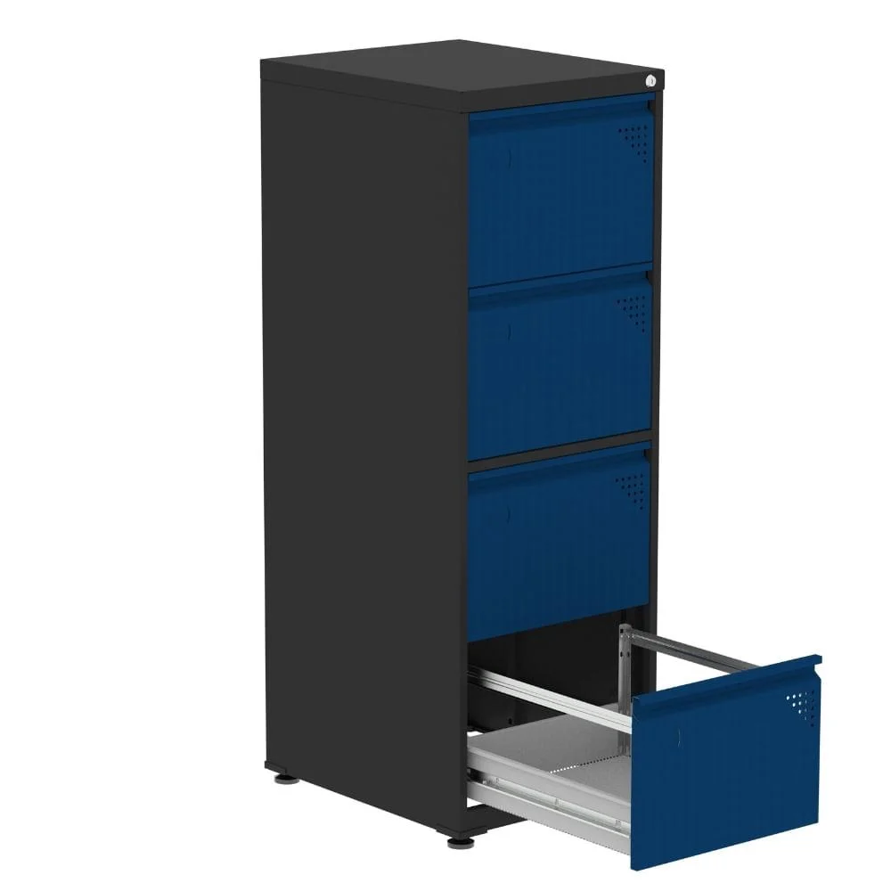 Imagem 3 de 5 do produto Arquivo Pandin 47cm Preto/azul C/ Chave