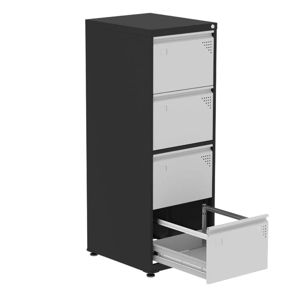 Imagem 3 de 5 do produto Arquivo Pandin 47cm Preto/cinza C/ Chave