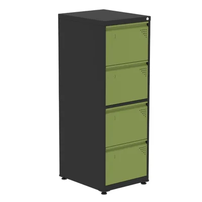 Arquivo Pandin 47cm Preto/verde C/ Chave
